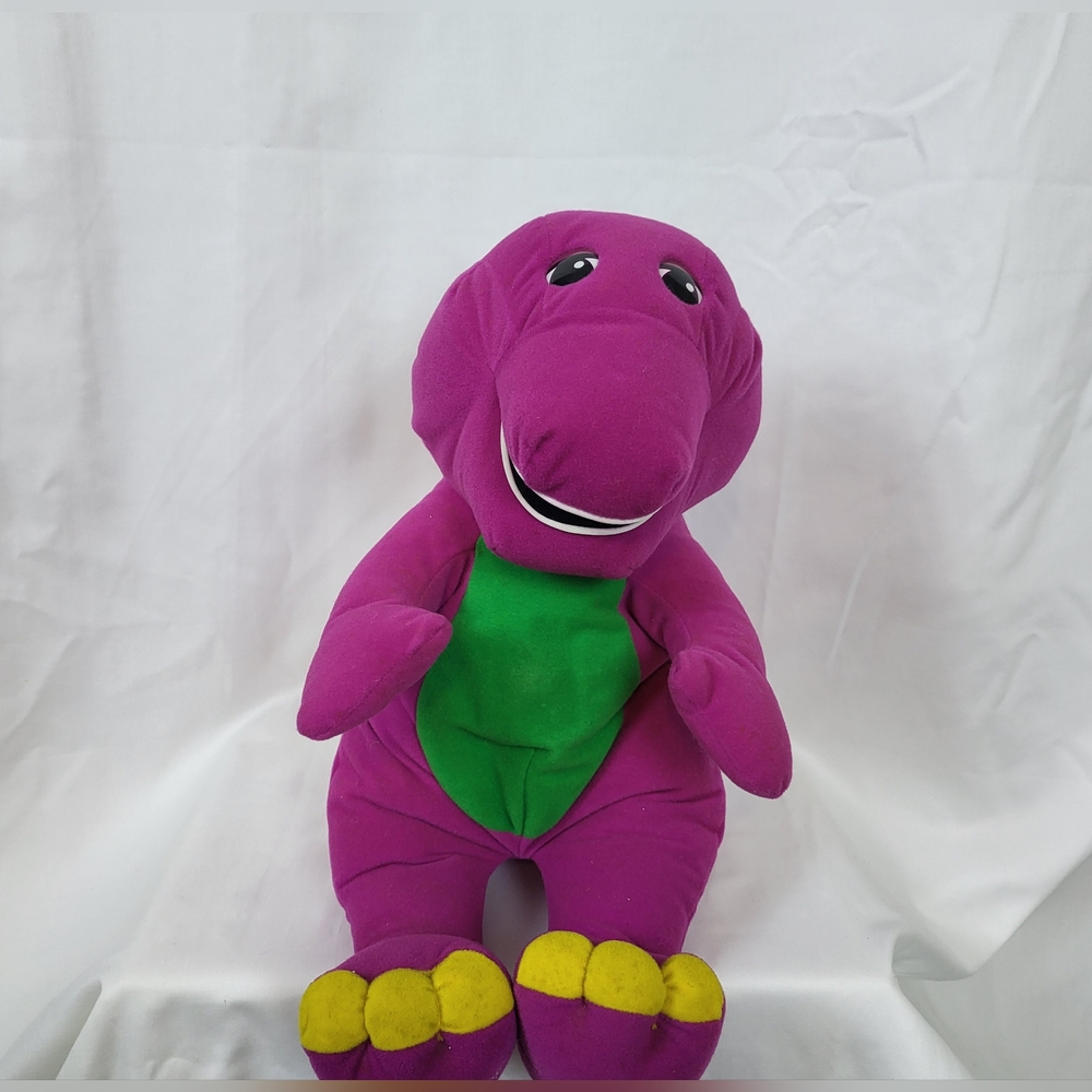 Talking Barney 1996 Purple‎ Dinosaur 17" Interactive Plush Toy Playskool Vintage